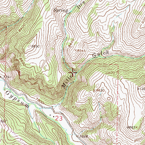 Topographic Map of Dry Miller Creek, CO