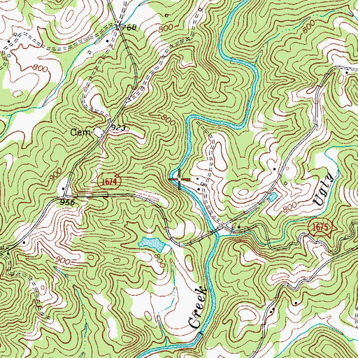 Topographic Map of Shepards Mill (historical), NC