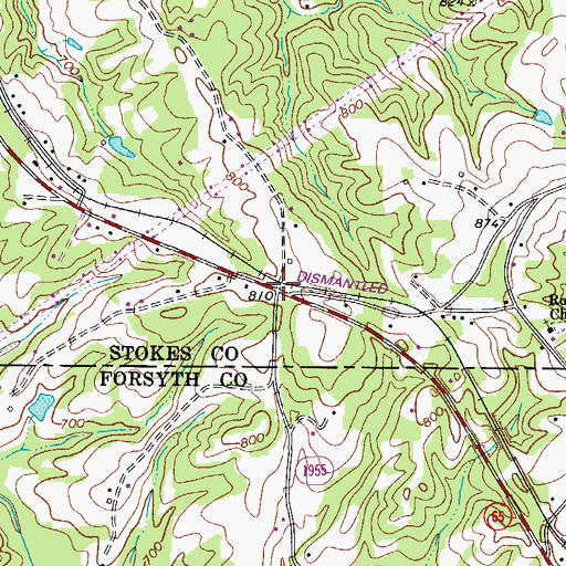 Topographic Map of Hariston (historical), NC