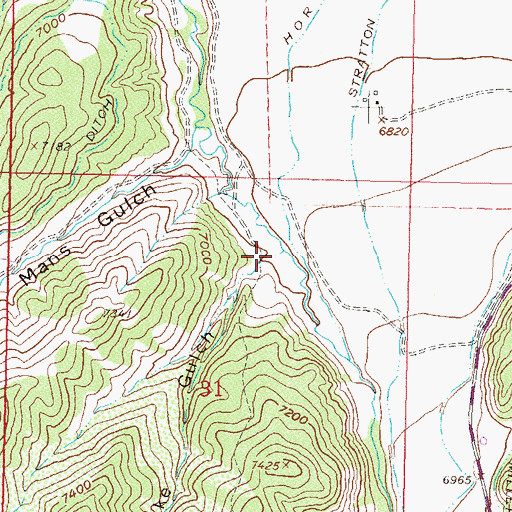 Topographic Map of Snake Gulch, CO
