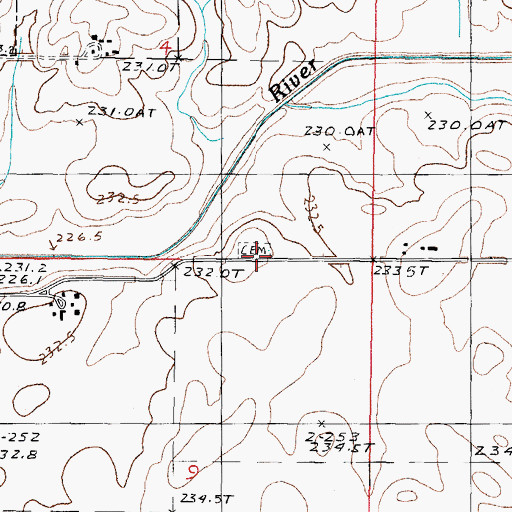 Topographic Map of Anchor Township Cemetery, IL