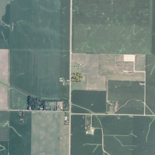 Aerial/Satellite Image of Benjaminville Cemetery, IL