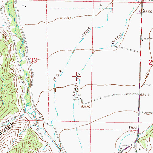 Topographic Map of Stratton Ditch, CO