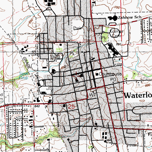 Topographic Map of Precinct 32 Election Precinct, IL