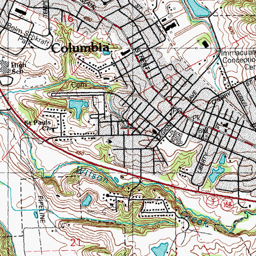 Topographic Map of Precinct 37 Election Precinct, IL