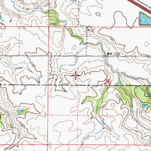 Topographic Map of Maurer Cemetery, IL