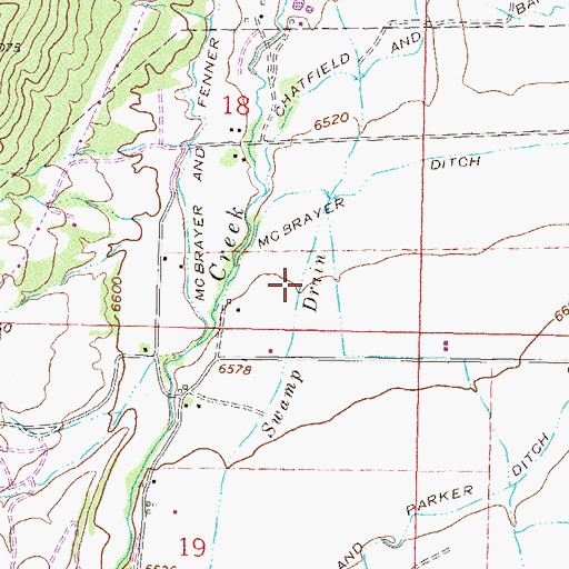 Topographic Map of Swamp Drain, CO