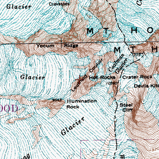 Topographic Map of Hawkins Ridge, OR
