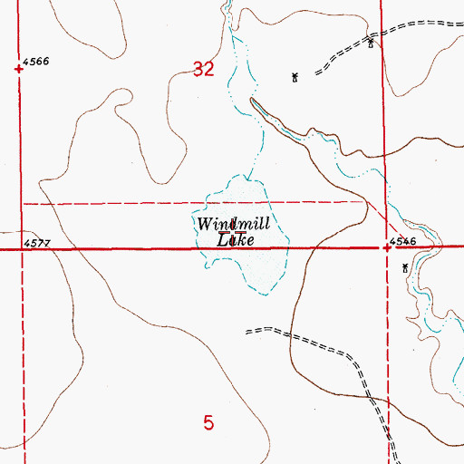 Topographic Map of Windmill Lake, CO