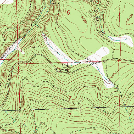 Topographic Map of Can Spring Recreation Site, OR