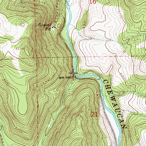 Topographic Map of Chewaucan Crossing Trailhead, OR