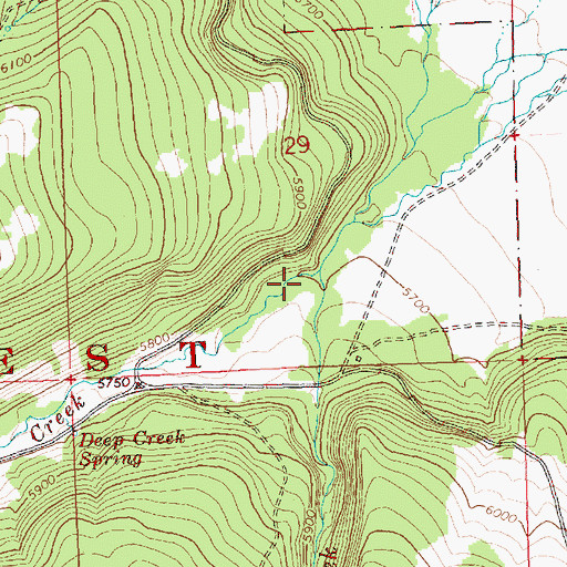 Topographic Map of Dismal Creek Recreation Site, OR