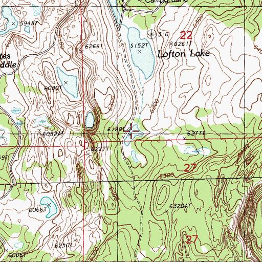 Topographic Map of Fishhole Recreation Site, OR