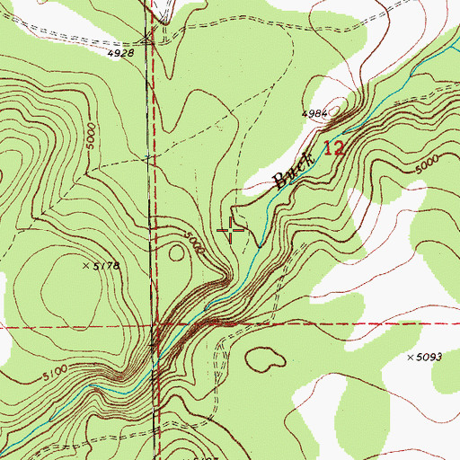 Topographic Map of Lower Buck Creek Recreation Site, OR