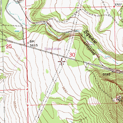 Topographic Map of Pole Butte Sno-Park, OR