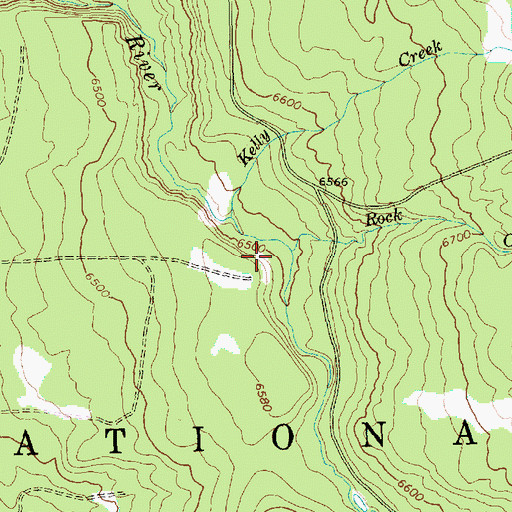 Topographic Map of Rock Creek Recreation Site, OR
