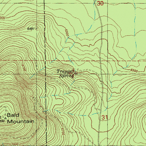 Topographic Map of Trapper Spring Recreation Site, OR