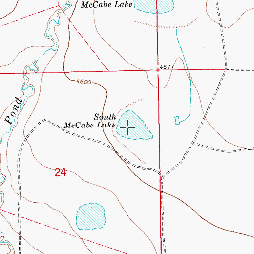 Topographic Map of South McCabe Lake, CO