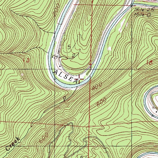 Topographic Map of Launching Forest Camp Boat Launch, OR