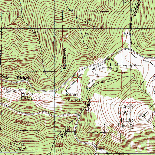 Topographic Map of Meadow Sno-Park (historical), OR