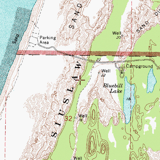 Topographic Map of Wild Mare Horse Camp, OR