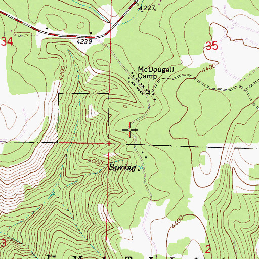 Topographic Map of Morning Creek Sno-Park, OR