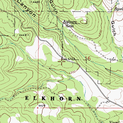 Topographic Map of Auburn Sno-Park, OR