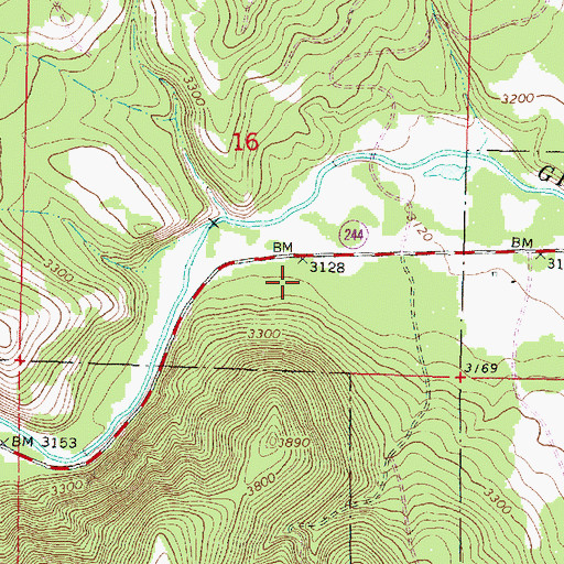 Topographic Map of Bird Track Springs Recreation Site, OR