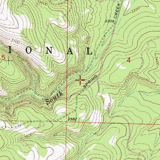 Topographic Map of Bunny Hill Recreation Site, OR