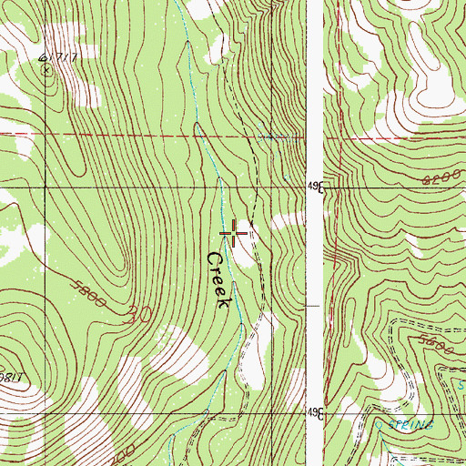Topographic Map of Clear Creek Sno-Park, OR