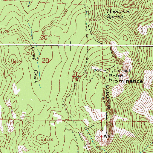Topographic Map of Mount Harris Recreation Site, OR