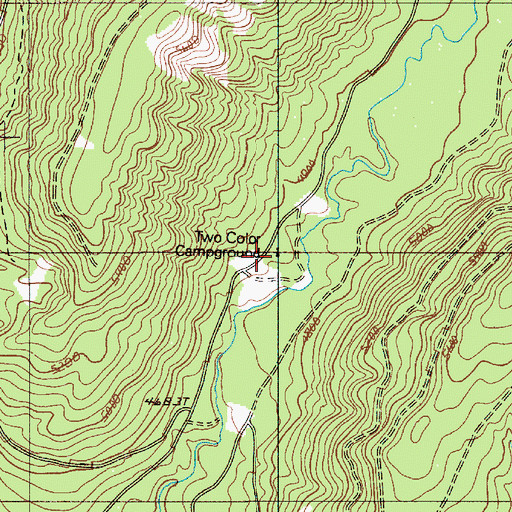 Topographic Map of Two Color Horse Camp, OR