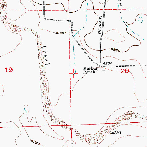 Topographic Map of Black Draw, CO