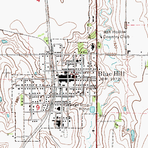 Topographic Map of Election District 4, NE