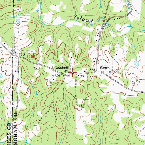 Topographic Map of Good Will School (historical), NC