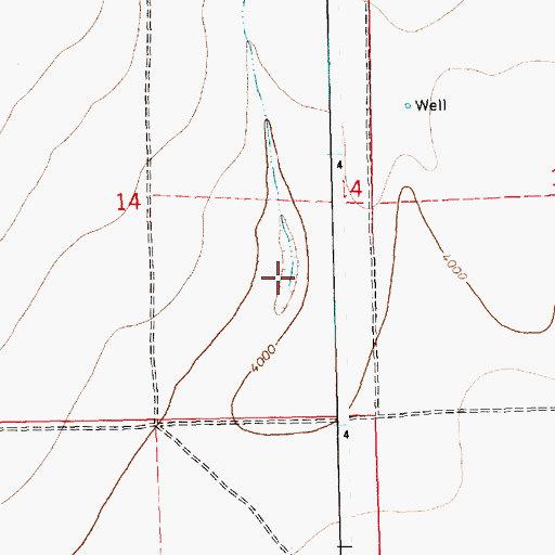Topographic Map of Kiowa Creek, CO