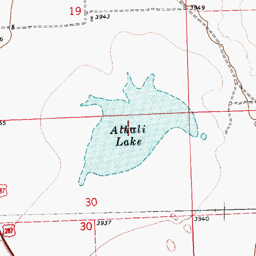 Topographic Map of Alkali Lake, CO