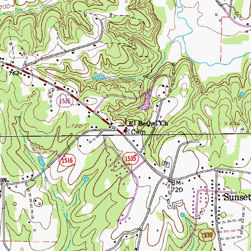 Topographic Map of Holland School (historical), NC