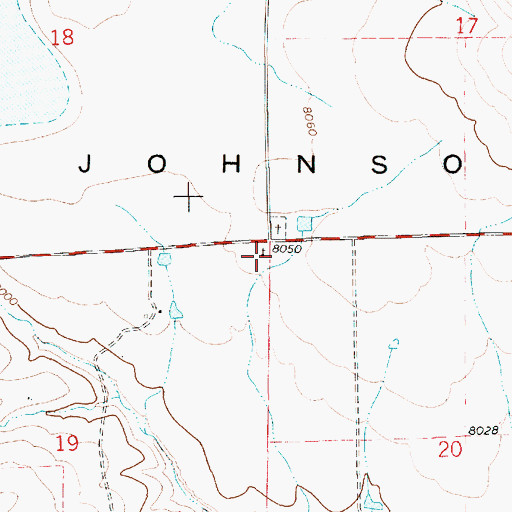 Topographic Map of Saint Johns Church, NM