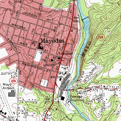 Topographic Map of Episcopal Church of the Messiah, NC