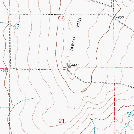 Topographic Map of Nero Hill, CO