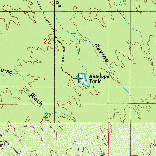 Topographic Map of Antelope Tank, AZ