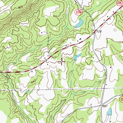 Topographic Map of Stone Mill Estates, NC
