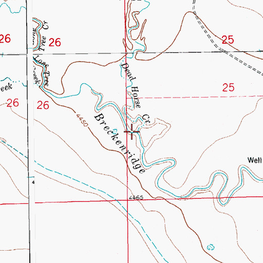 Topographic Map of Lone Tree Creek, CO