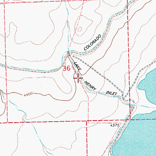 Topographic Map of Lake Henry Inlet, CO