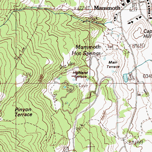 Topographic Map of Highland Terrace, WY