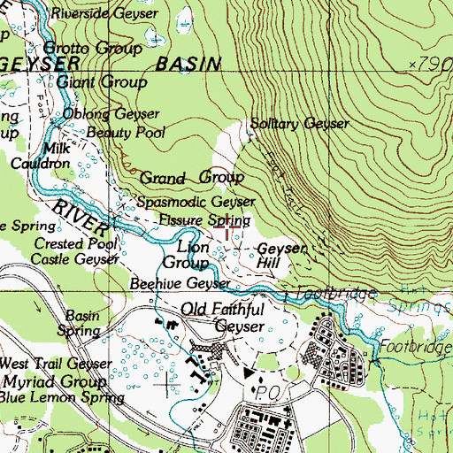 Topographic Map of Geyser Hill, WY