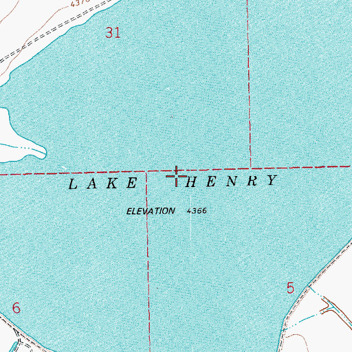 Topographic Map of Lake Henry, CO
