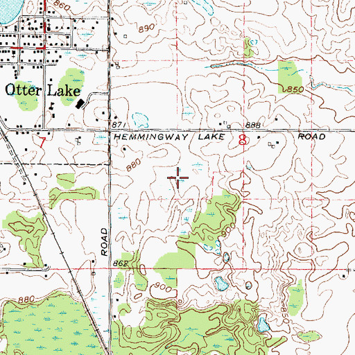 Topographic Map of Lake Henson, MI