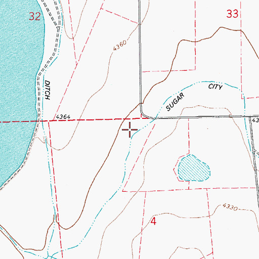 Topographic Map of West Ditch, CO